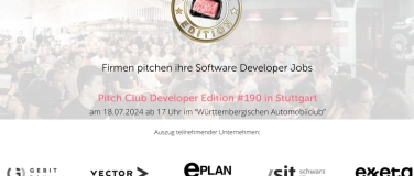 Event-Image for 'Pitch Club Developer Edition #190 - Stuttgart'