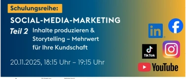 Event-Image for 'Schulungsreihe: Social-Media-Marketing Teil 2'
