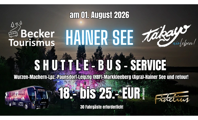 Shuttle Bus Service zum Hainer See "TAKAYO airleben!" Tickets