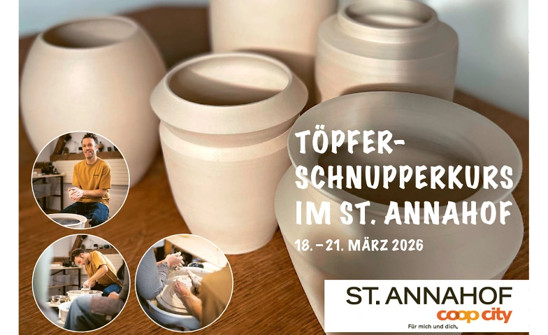 2-st&uuml;ndiger T&ouml;pfer-Schnupperkurs im Coop City St. Annahof Tickets