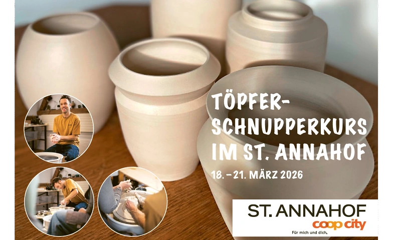 2-st&uuml;ndiger T&ouml;pfer-Schnupperkurs im Coop City St. Annahof Tickets
