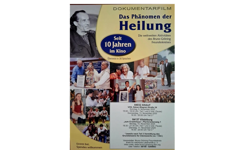 Altdorf. Dokumentarfilm: Das Ph&auml;nomen der Heilung Tickets