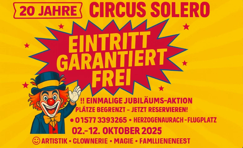 Event-Image for 'Circus Solero 20 Jahre Jubiläum'