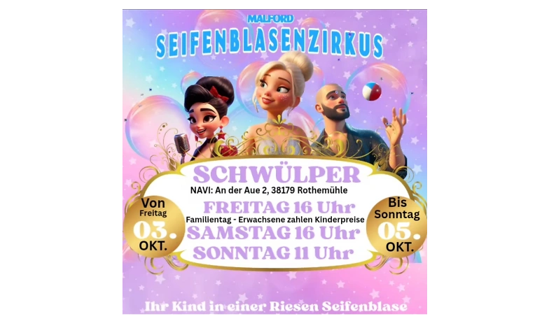 Event-Image for 'Malford's Seifenblasenzirkus'