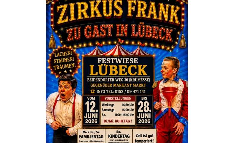 Event-Image for 'Zirkus Frank In L&uuml;beck-KRUMESSE'