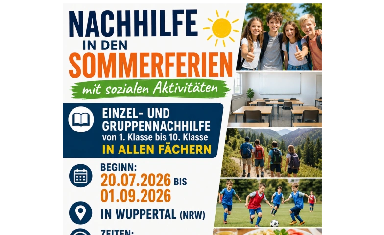Event-Image for 'Nachhilfe und soziale Aktivit&auml;ten in den Sommerferien!'