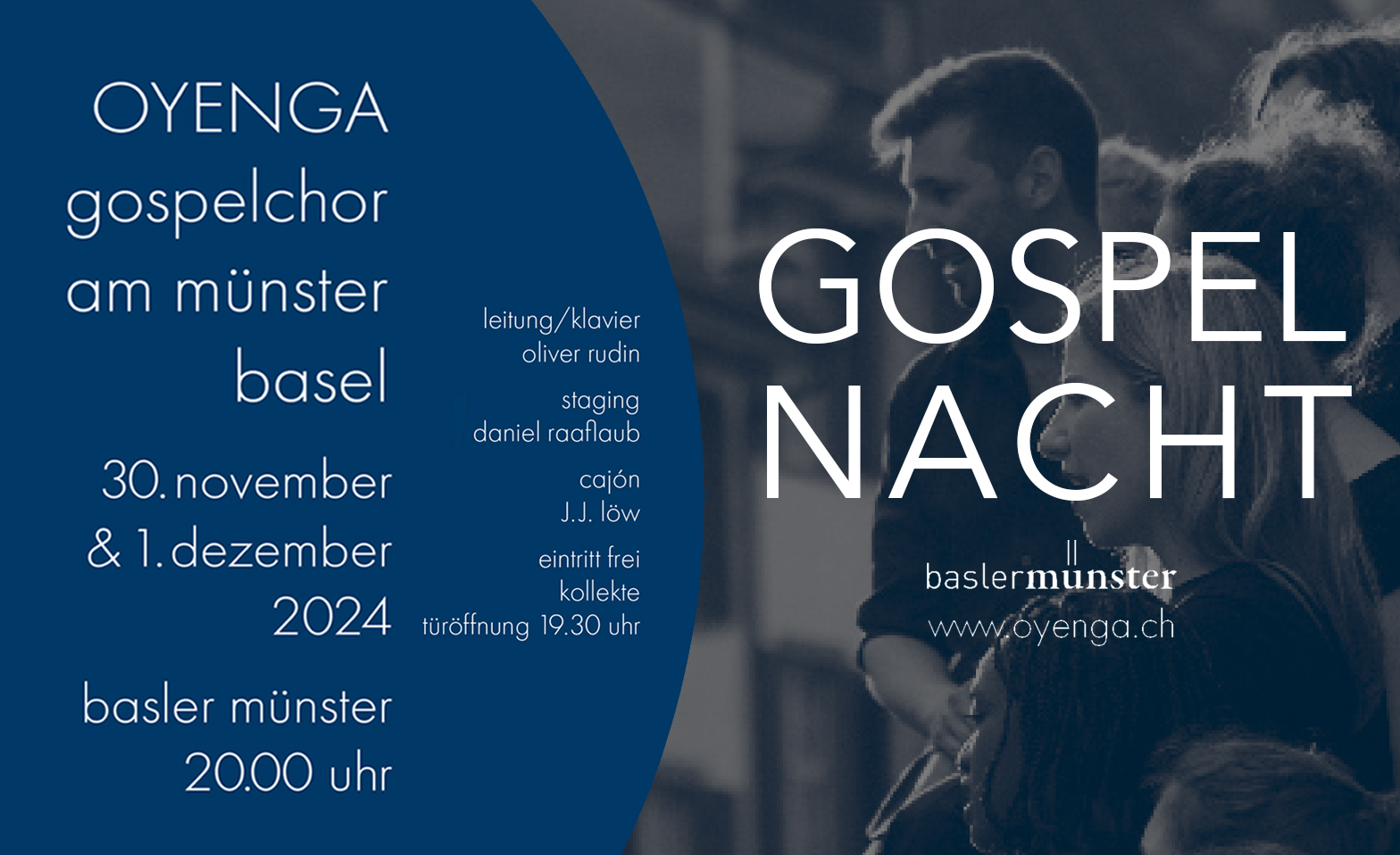 Gospelnacht  OYENGA Gospelchor am M&uuml;nster Basel ${singleEventLocation} Tickets