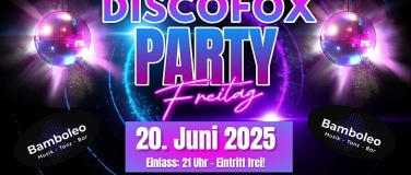 Event-Image for '𝗗𝗜𝗦𝗖𝗢𝗙𝗢𝗫-𝗣𝗔𝗥𝗧𝗬-𝗙𝗿𝗲𝗶𝘁𝗮𝗴'