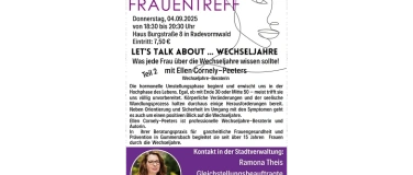 Event-Image for 'LET’S TALK ABOUT …WECHSELJAHRE  Teil 2'