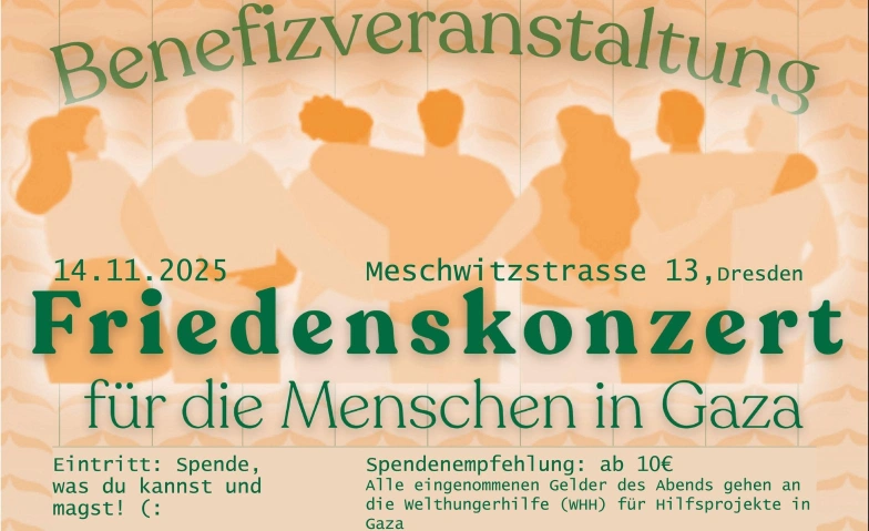 Benefizkonzert für die Menschen in GAZA Halle des soderso Kollektivs, Meschwitzstraße 13, 01099 Dresden Billets