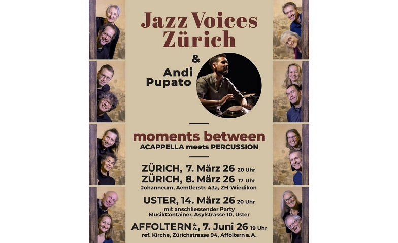 JazzVoices Z&uuml;rich &amp; Percussion &ndash; Moments Between Tickets