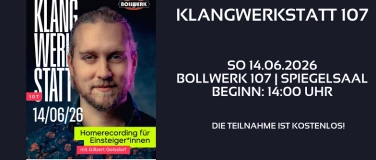 Event-Image for 'Klangwerkstatt 107: Homerecording mit Gilbert Gelsdorf'