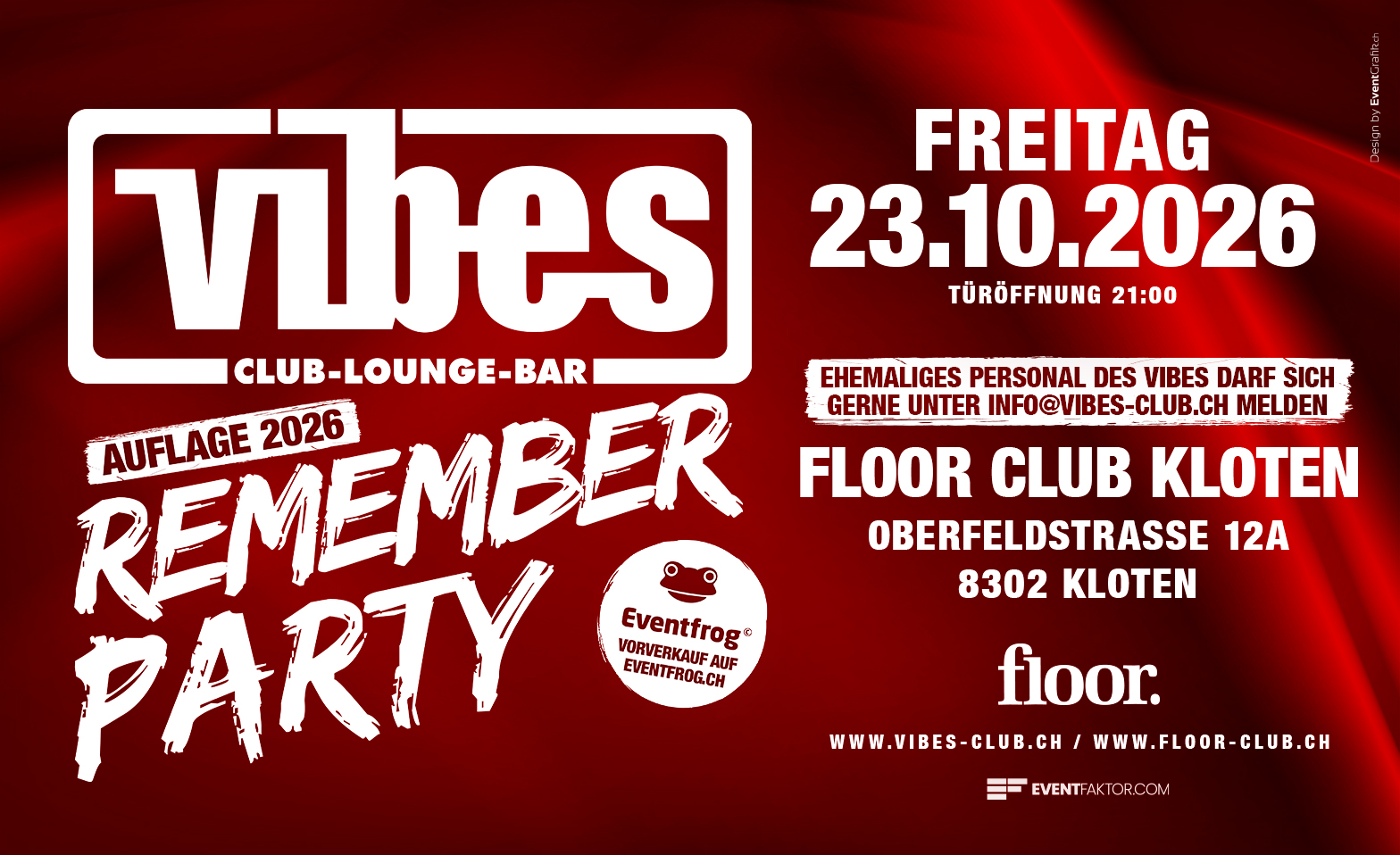 Vibes Club Remember Party - Auflage 2026 Floor Club, Kloten Tickets