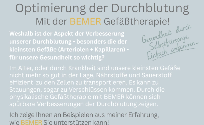 Verbesserung der Durchblutung in den kleinsten Gef&auml;&szlig;en Tickets
