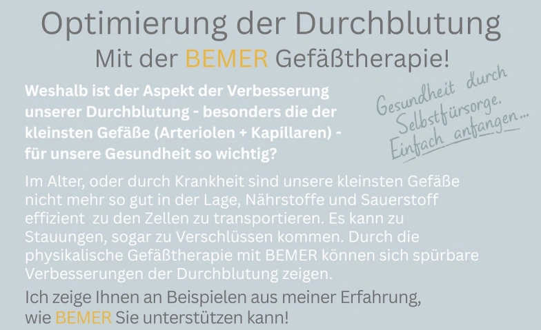 Verbesserung der Durchblutung in den kleinsten Gef&auml;&szlig;en Tickets