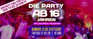 Event-Image for 'DIE PARTY ab 16 Jahren - We LOVE Party - Abi-Edition'