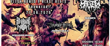 Event-Image for 'Flesh,Bones & Blast Beats-MAGEFA+Spreading Miasma+JODC'
