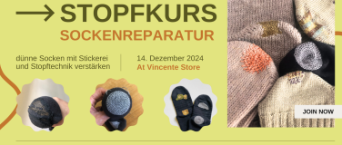 Event-Image for 'Stopfkurs - "dünner Stellen an Socken verstärken"'