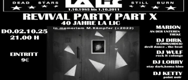 Event-Image for 'LaLic Revival Party X / 40 Jahre LaLic'