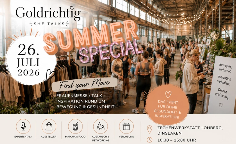 Event-Image for 'Goldrichtig - Find your Move: Frauenmesse, Talk, Inspiration'
