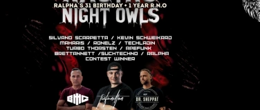 Event-Image for 'Raging Night Owls Pres.  Ralpha's 31 Birthday + 1 year RNO'