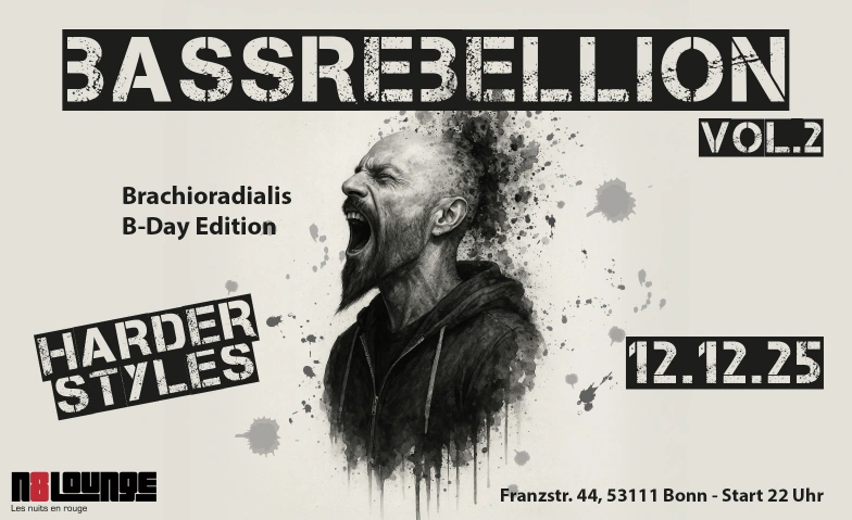 BASSREBELLION VOL.2 in der N8Lounge 12.12.25 N8Lounge, Franzstraße 44, 53111 , 53111 Bonn Billets