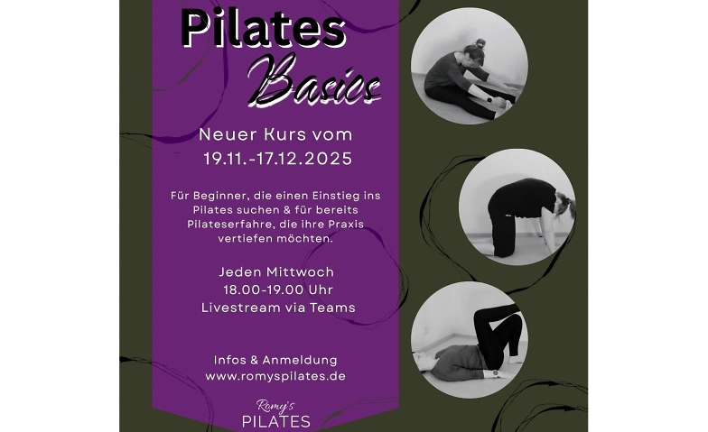 Event-Image for 'Pilates Basics, Kurs vom 19.11.-17.12.2025 im Livestream'