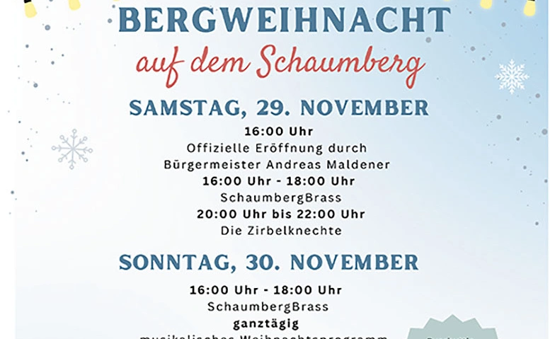 Event-Image for 'Bergweihnacht auf dem Schaumberg'