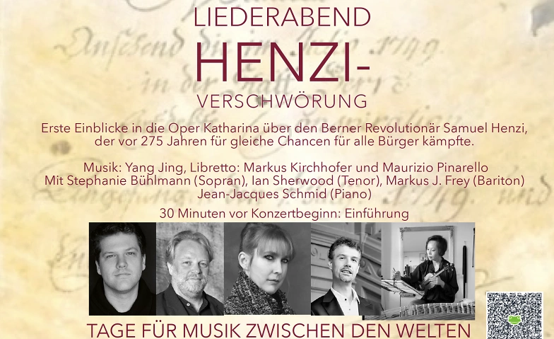 &quot;Henzi-Verschw&ouml;rung&quot; Ein Liederabend ${singleEventLocation} Tickets