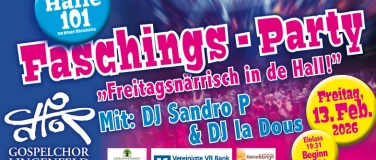 Event-Image for 'Faschingsfreitag in der Halle 101 - das Party-Highlight!'