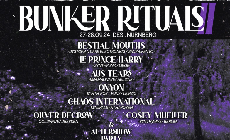 Bunker Rituals Festival 2 ${singleEventLocation} Billets