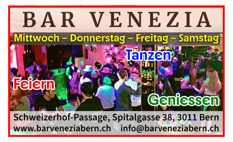 Event-Image for 'Feiern, Tanzen, Geniessen in der Bar Venezia'