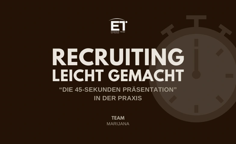"Recruiting leicht gemacht" mit Marijana Marković Online event Tickets