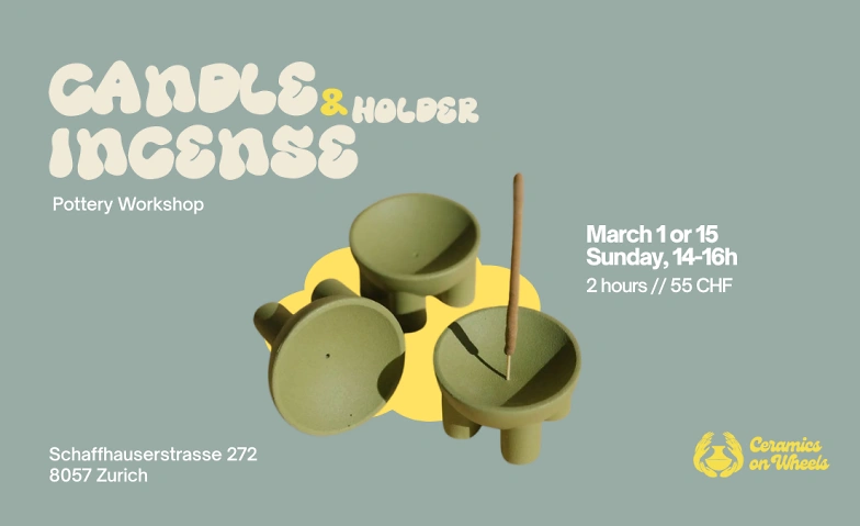 Make Your Candle &amp; Incense Holder -  Pottery Workshop Tickets