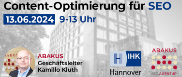 Event-Image for 'IHK Hannover Seminar: Content-Optimierung für SEO'