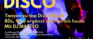 Event-Image for 'Disco im AUREA - 80s & 90s Party ergänzt mit  Hits bis heute'