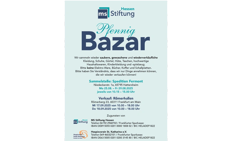 Event-Image for 'PfennigBazar der MS Stiftung Hessen in Frankfurt'
