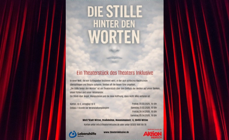 Event-Image for 'PREMIERE: DIE STILLE HINTER DEN WORTEN - Theater Inklusive'
