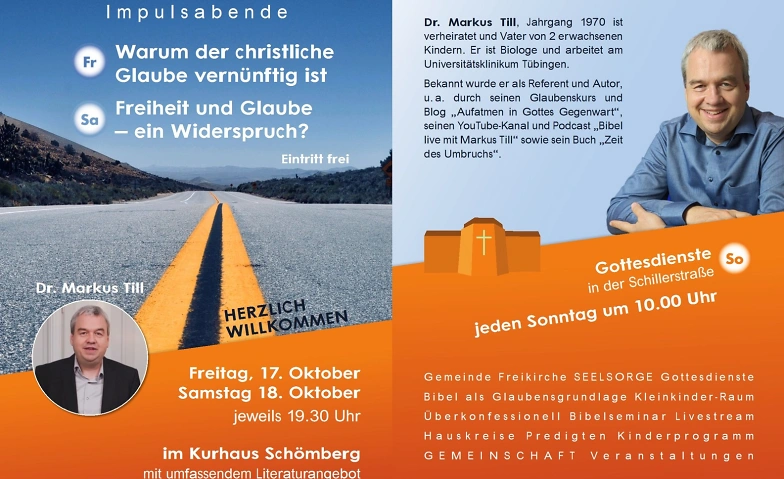 Event-Image for 'Dr. Markus Till zu Gast im KURHAUS Schömberg am 17. + 18. Ok'