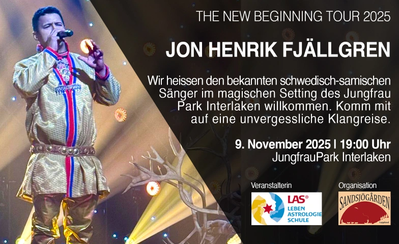Jon Henrik Fjällgren - Konzert im JungfrauPark Interlaken JungfrauPark, Obere Bönigstrasse 100, 3800 Matten bei Interlaken Tickets