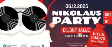 Event-Image for 'Nikolaus Party • Eilguthalle Lindau • 90er HITS bis HEUTE'