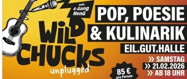 Event-Image for 'Pop, Poesie & Kulinarik - Sa.21.02.26 - EIL.GUT.HALLE Lindau'