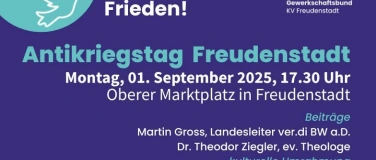 Event-Image for 'Antikriegstag Freudenstadt - Gedenkveranstaltung'