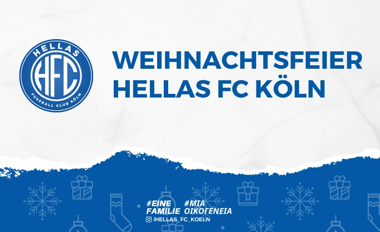 50 JAHRE JUBILÄUM - Weihnachtsfeier 2025 Hellas FC Köln e.V. MK Palast, Venloer Straße 891, 50829 Köln Tickets