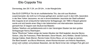 Organisateur de Elio Coppola Trio