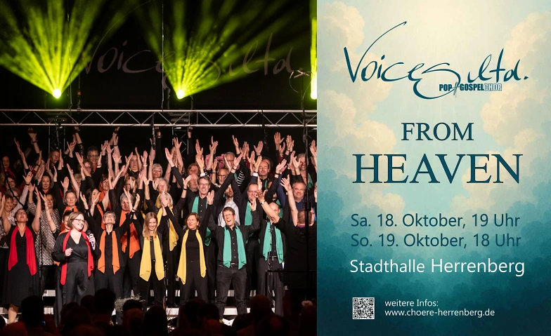 From Heaven &ndash; Jahreskonzert Voices ltd. (Sonntag) Billets