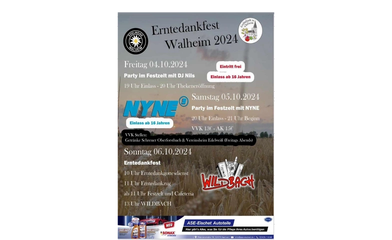 Erntedankfest Aachen Walheim ${singleEventLocation} Billets