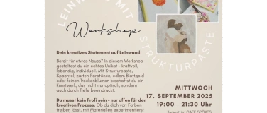 Event-Image for 'CANVAS mit Struktur Paste Workshop - 17.09.2025'