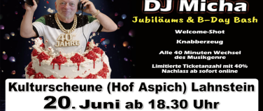 Event-Image for '40 Jahre DJ Micha Jubil&auml;um & B-Day Bash'