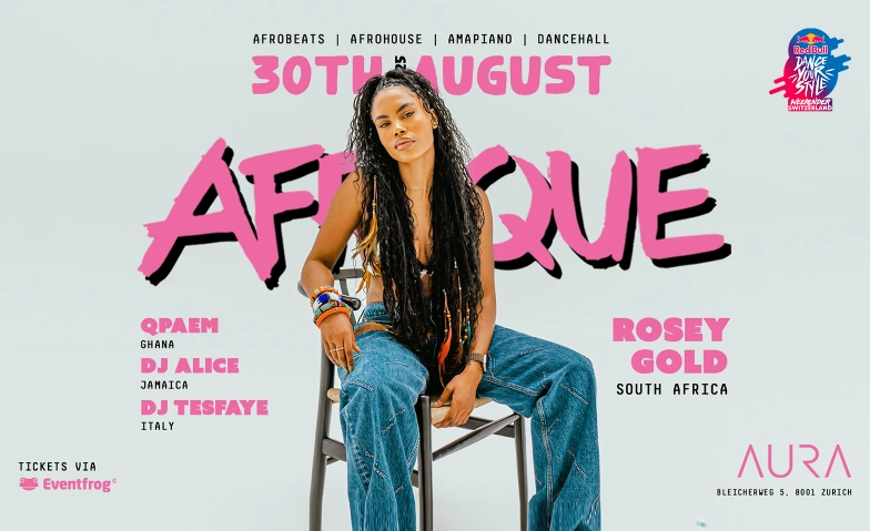 AFRIQUE WITH ROSEY GOLD LIVE • AURA CLUB AURA Club, Bleicherweg 5, 8001 Zürich Billets